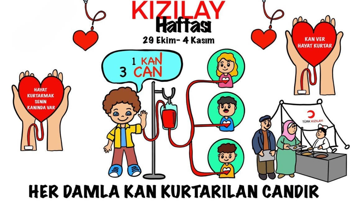 OKULUMUZDA 29 EKİM - 4 KASIM KIZILAY HAFTASI ETKİNLİKLERİ YAPILDI.